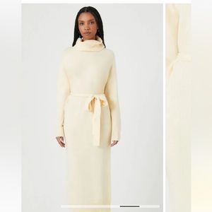 *NEW** Tie-Waist Turtleneck Sweater Midi Dress size small